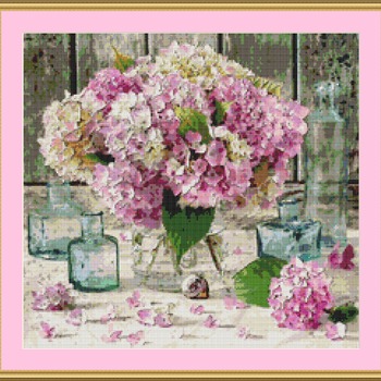 Hydrangeas Cross Stitch Pattern