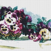 Pansy Waltz Cross Stitch Pattern