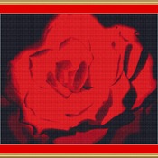 Red Flower Cross Stitch Pattern