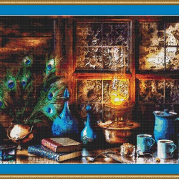 Shades Of Blues Cross Stitch Pattern