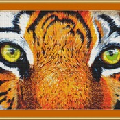 Tiger Eyes Cross Stitch Pattern