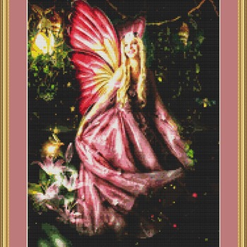 Woodland Fairy Cross Stitch Pattern