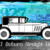 1927 Auburn Straight Eight Cross Stitch Pattern