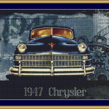 1947 Chrysler Cross Stitch Pattern