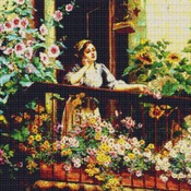 A Pensive Moment Cross Stitch Pattern