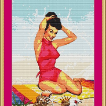 At The Beach Cross Stitch Pattern