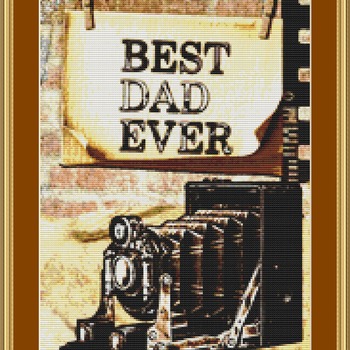 Best Dad Ever Cross Stitch Pattern