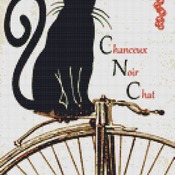 Chat Noir Cross Stitch Pattern