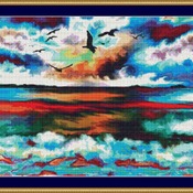 Colourful Ocean Cross Stitch Pattern