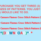 69 Camaro Flames Cross Stitch Pattern***L@@K***Buyers Can Download Your Pattern As Soon As They Complete The Purchase