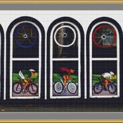 Cycling Windows Cross Stitch Pattern