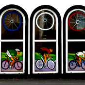 Cycling Windows Cross Stitch Pattern