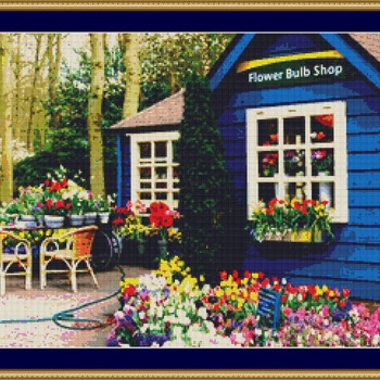 Flower Bulb Shop Cross Stitch Pattern