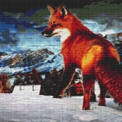 Fox In Winter Cross Stitch Pattern