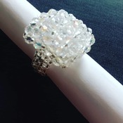 Handmade Crystal Square Ring Jewellery