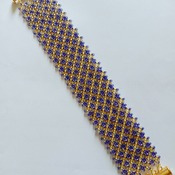 Handmade Gold Purple Diamond Shape Netting Bracelet Jewellery