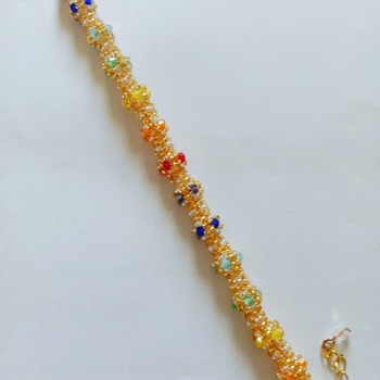 Handmade Gold Silver Rainbow Bracelet Jewellery