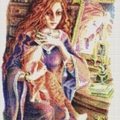 Holding The Cat Cross Stitch Pattern