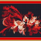 Red And White Cross Stitch Pattern