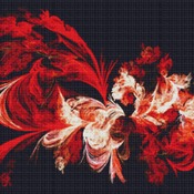 Red And White Cross Stitch Pattern