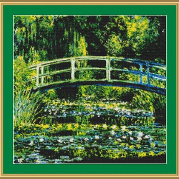 Water Lily Pond Cross Stitch Pattern