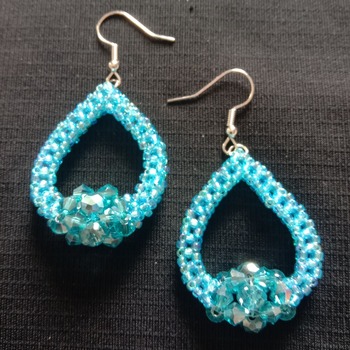 Handmade Aquamarine Teardrop Earrings Jewellery