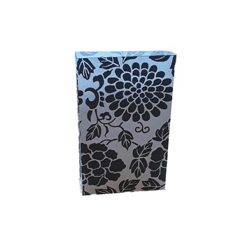 Abstract Floral Gift Bag Template Black and White PDF