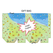 At the Beach Gift Bag Template PDF Instant Download