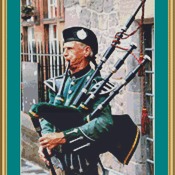 Bagpipes Cross Stitch Pattern