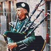 Bagpipes Cross Stitch Pattern