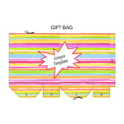 Candy Stripe Gift Bag Template PDF Instant Download