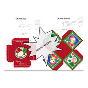 Christmas Cookies Gift Box Template Printable PDF Instant Download