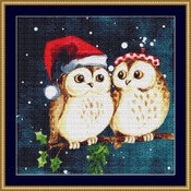 Christmas Owls Cross Stitch Pattern