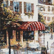 Coffee House Ambiance Cross Stitch Pattern