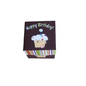 Cupcake Gift Box Happy Birthday Paper Craft Template PDF