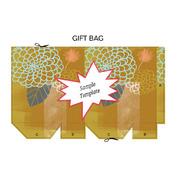 Fall Blooms Gift Bag Template PDF Instant Download
