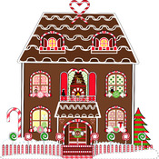 Ginger Bread House Cross Stitch Pattern