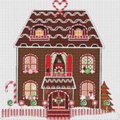 Ginger Bread House Cross Stitch Pattern