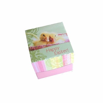 Happy Easter Gift Treat Box Template Festive Pastels PDF Download