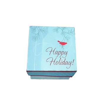 Happy Holiday Christmas Paper Craft Gift Box Template