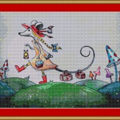 Off To School Cross Stitch Pattern