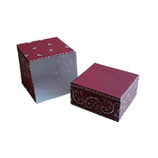 Ornate Red Bandanna Style Gift Box Template PDF Instant Download