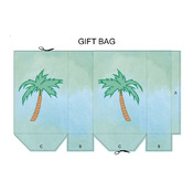 Palm Tree Gift Bag Template PDF Instant Download
