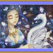 Playing The Lyre Cross Stitch Pattern