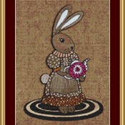 Rabbit And Teapot Cross Stitch Pattern