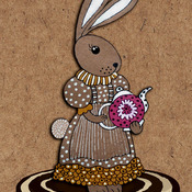 Rabbit And Teapot Cross Stitch Pattern