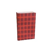 Red Plaid Gift Bag Template PDF Instant Download