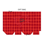 Red Plaid Gift Bag Template PDF Instant Download