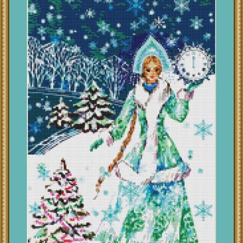 Snow Maiden Cross Stitch Pattern