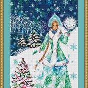 Snow Maiden Cross Stitch Pattern